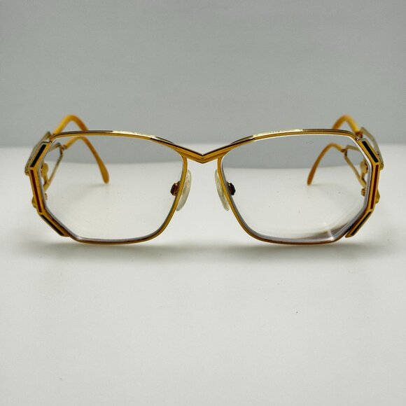 Cazal 225 Col97 013 Eyeglasses Eye Glasses Frames Gold Germany 58-13-135 - Picture 3 of 7